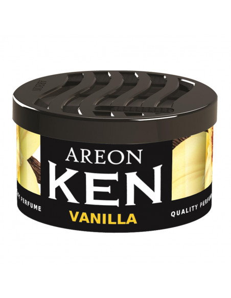 Areon KEN Duftdose in der Duftrichtung Vanille | areon-fresh.de die kleinen und praktischen premium Auto Duftdosen zum Mitnehmen