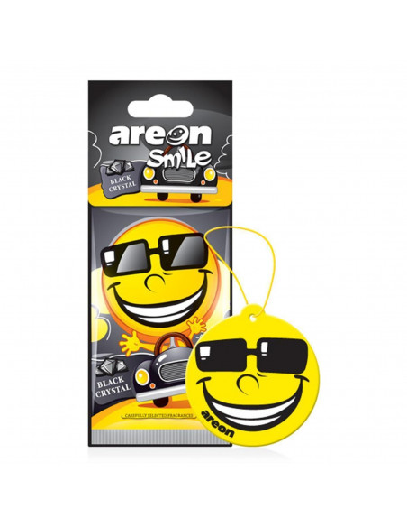 Areon Smile Dry Black Crystal | areon-fresh.de die fröhliche Autoduft Muntermacher