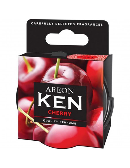Areon KEN Duftdose in der Duftrichtung Kirsche | areon-fresh.de die kleinen und praktischen premium Auto Duftdosen zum Mitnehmen