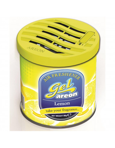Areon GEL CAN Zitrone | areon-fresh.de die innovativen Duft Gel Dosen für bis zu sechs Wochen anhaltenden und fruchtigen Duftgen