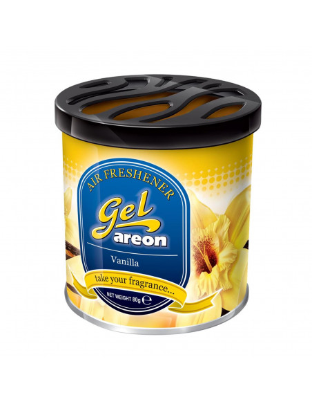 Areon GEL CAN Vanille | areon-fresh.de die innovativen Duft Gel Dosen für bis zu sechs Wochen anhaltenden und fruchtigen Duftgen