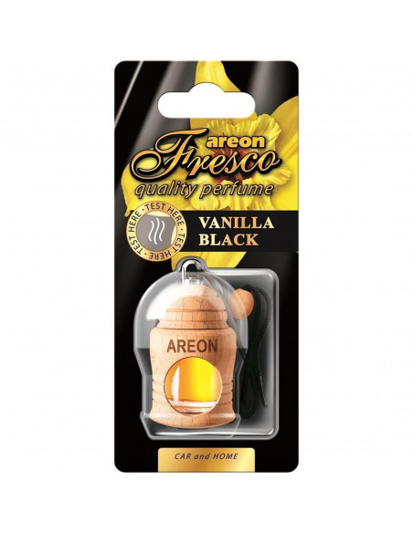 Areon Fresco Lufterfrischer Vanilla Black | areon-fresh.de der natürliche Lufterfrischer aus Holz für langanhaltende und wohltue