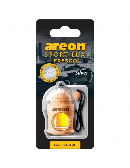 Areon Fresco Lufterfrischer LUX Silber | areon-fresh.de der natürliche Lufterfrischer aus Holz für langanhaltende und wohltuende