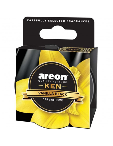 Areon KEN Duftdose in der Duftrichtung Vanilla Black | areon-fresh.de die kleinen und praktischen premium Auto Duftdosen zum Mit