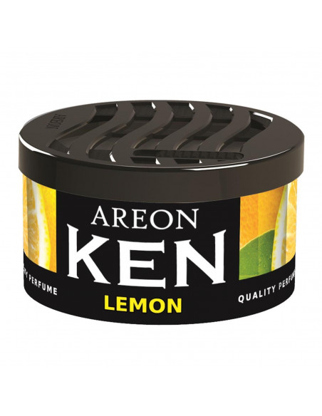 Areon KEN Duftdose in der Duftrichtung Zitrone | areon-fresh.de die kleinen und praktischen premium Auto Duftdosen zum Mitnehmen