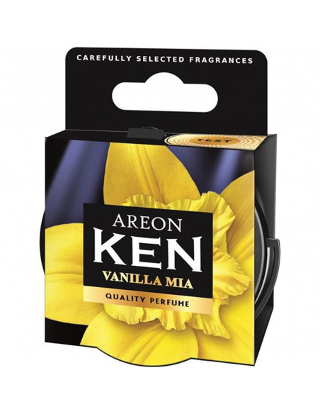 Areon KEN Duftdose in der Duftrichtung Vanilla Mia | areon-fresh.de die kleinen und praktischen premium Auto Duftdosen zum Mitne