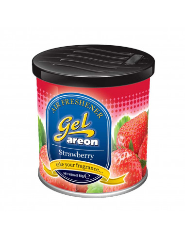 Areon GEL CAN Erdbeere | areon-fresh.de die innovativen Duft Gel Dosen für bis zu sechs Wochen anhaltenden und fruchtigen Duftge