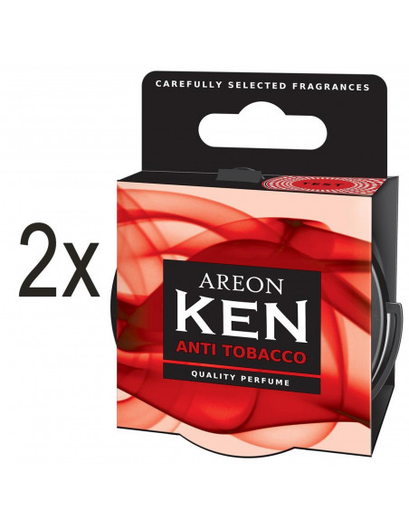 Areon KEN Duftdose in der Duftrichtung Anti Tabak | areon-fresh.de die kleinen und praktischen premium Auto Duftdosen zum Mitneh