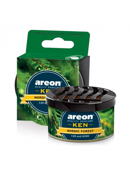Areon KEN Duftdose in der Duftrichtung Nordic Forest | areon-fresh.de die kleinen und praktischen premium Auto Duftdosen zum Mit