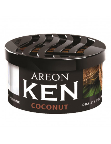 Areon KEN Duftdose in der Duftrichtung Kokosnuss | areon-fresh.de die kleinen und praktischen premium Auto Duftdosen zum Mitnehm