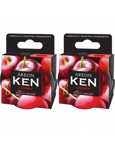 Areon KEN Duftdose in der Duftrichtung Kirsche | areon-fresh.de die kleinen und praktischen premium Auto Duftdosen zum Mitnehmen