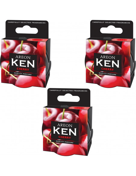 Areon KEN Duftdose in der Duftrichtung Kirsche | areon-fresh.de die kleinen und praktischen premium Auto Duftdosen zum Mitnehmen