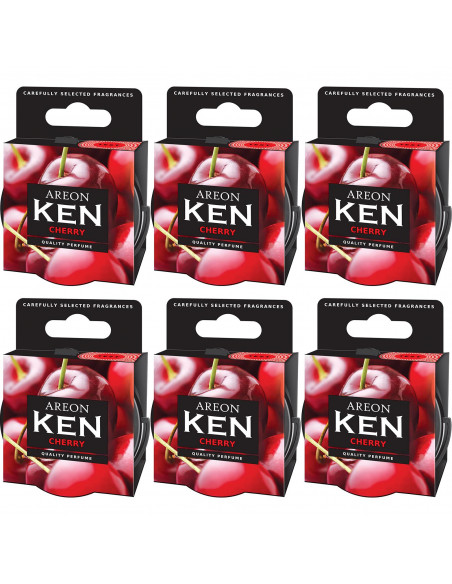 Areon KEN Duftdose in der Duftrichtung Kirsche | areon-fresh.de die kleinen und praktischen premium Auto Duftdosen zum Mitnehmen