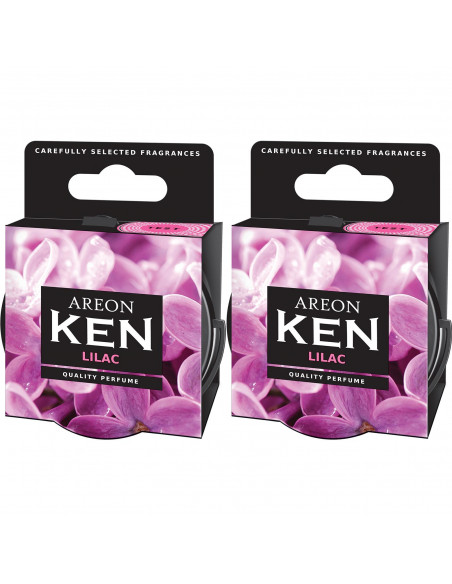 Areon KEN Duftdose in der Duftrichtung Flieder | areon-fresh.de die kleinen und praktischen premium Auto Duftdosen zum Mitnehmen