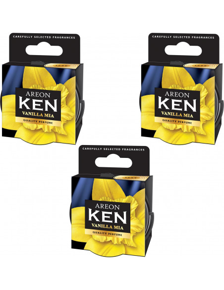 Areon KEN Duftdose in der Duftrichtung Vanilla Mia | areon-fresh.de die kleinen und praktischen premium Auto Duftdosen zum Mitne