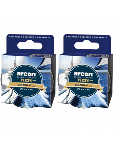 Areon KEN Duftdose in der Duftrichtung Verano Azul | areon-fresh.de die kleinen und praktischen Auto premium Duftdosen zum Mitne