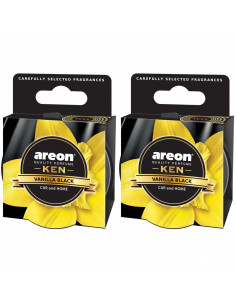 Areon KEN Duftdose in der Duftrichtung Vanilla Black | areon-fresh.de die kleinen und praktischen premium Auto Duftdosen zum Mit