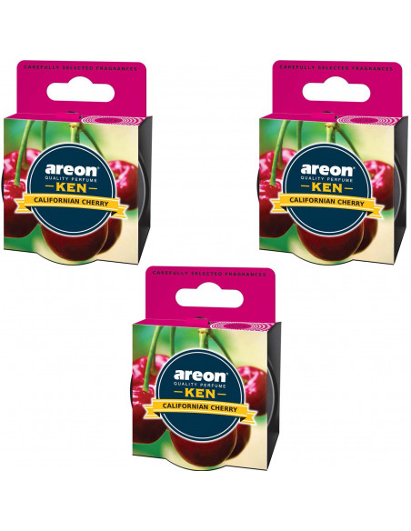 Areon KEN Duftdose in der Duftrichtung Californian Cherry | areon-fresh.de die kleinen und praktischen premium Auto Duftdosen zu