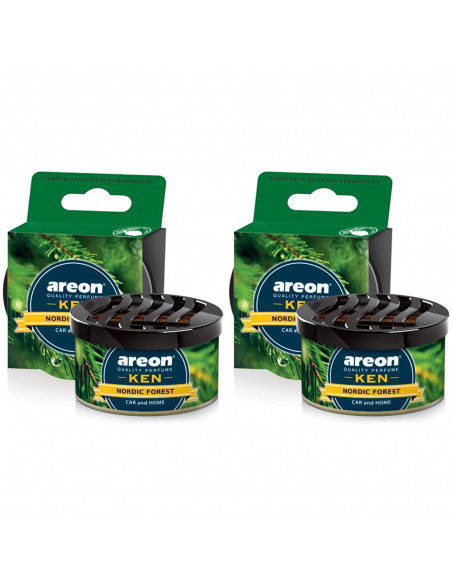 Areon KEN Duftdose in der Duftrichtung Nordic Forest | areon-fresh.de die kleinen und praktischen premium Auto Duftdosen zum Mit
