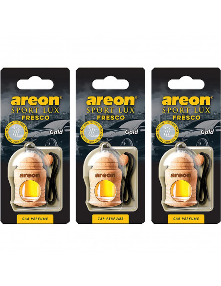 3 x Areon Lufterfrischer Fresco LUX Gold Autoduft