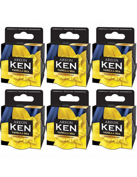 Areon KEN Duftdose in der Duftrichtung Vanilla Mia | areon-fresh.de die kleinen und praktischen premium Auto Duftdosen zum Mitne