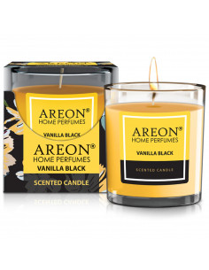 areon Wohlfühl - Duftkerze im Glas - Duft: Vanilla Black 120gr. | areon-fresh.de hat die besten | Duftkerzen & Raumdufte | Lufte